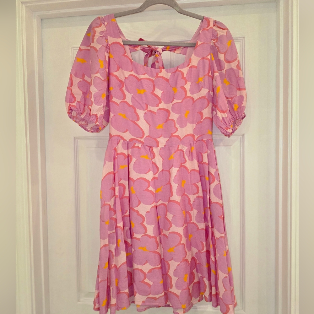 Mittoshop Pink and Orange Floral Dress